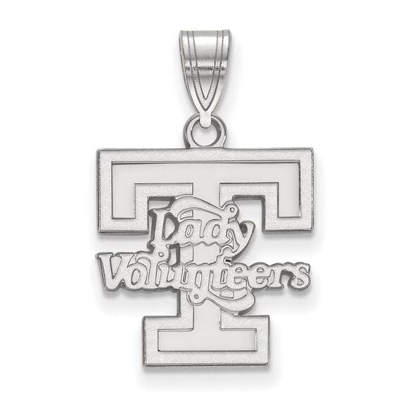 10k White Gold U. of Tennessee Medium 'T' Logo Pendant